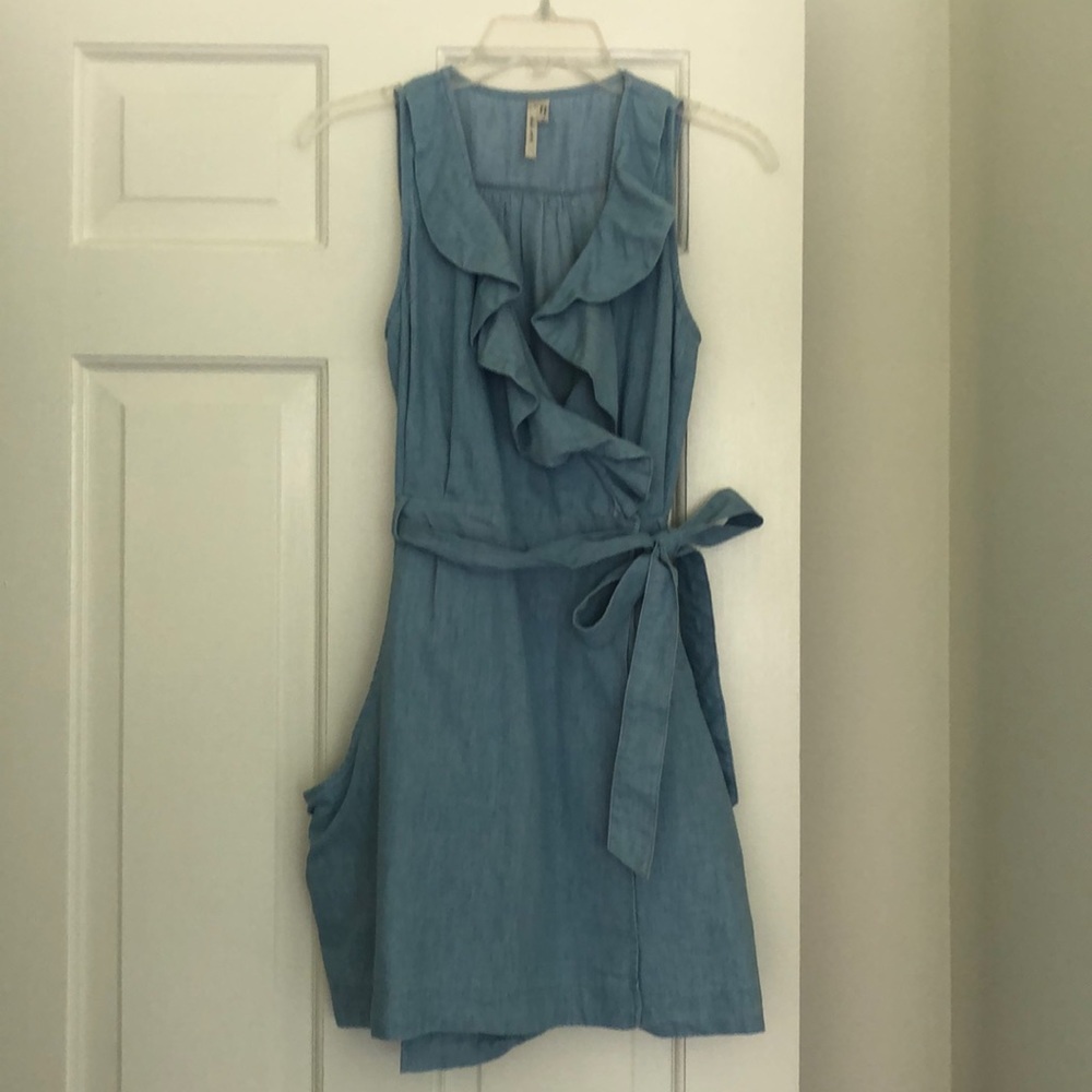 Chambray wrap dress